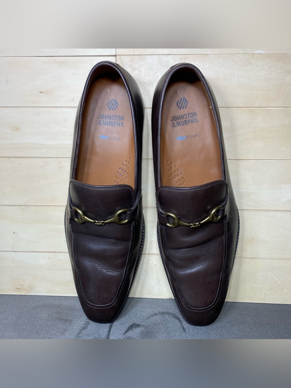 Johnston Murphy Sullivan Bit Loafer Brown Leather Men's Size 11.5 M Dress Shoes - Picture 8 of 11